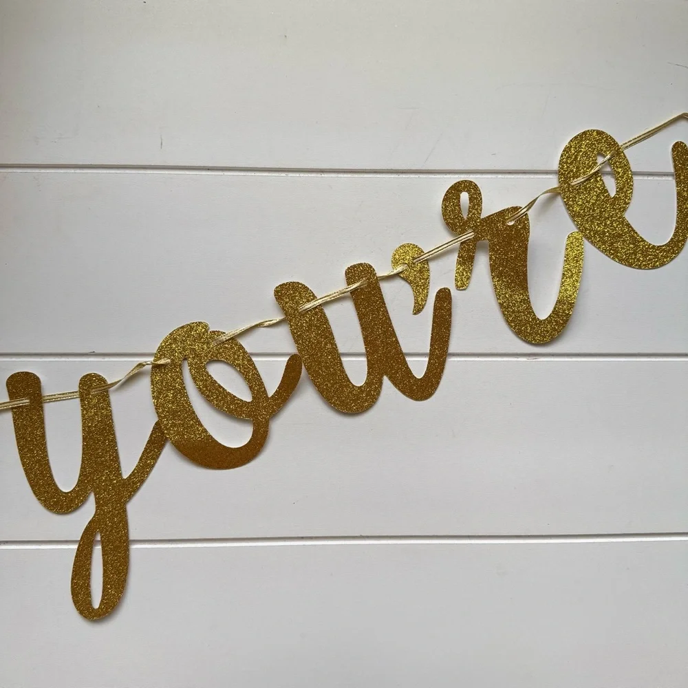 Gold Banner 30th Birthday Party Decorations